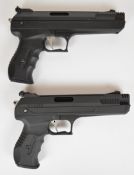 A pair of Air Force One Desert Falcon Duo .177 PCP air pistols, each with composite grip and
