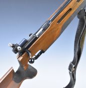 Anschutz Match Model 1807 .22 target rifle with adjustable trigger, cheek piece and butt plate,