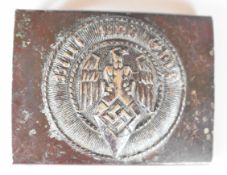 German Nazi Third Reich Hitler Youth belt buckle stamped A, GES, GESCH. A&S