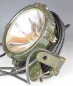 British FV430 series armoured fighting vehicle spotlight with lens stamped FV 159907, 21cm in