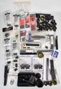 A collection of scope mounts and accessories including Armed Forces Laser Sight Module, Hawke