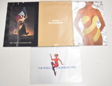 Four Pirelli tyres calendars comprising 1973, 1991, 1992 and 1993, all in original carboard sleeves