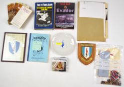 WW2 interest archive of ephemera relating to Cométe / Comet Line Organisation includes a