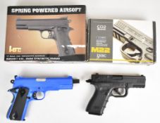 Two air pistols ISSC Tolmar M22 .177 serial number CBB16L00879 and HFC 6mm with synthetic body,