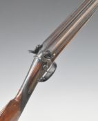 Payton & Co of London 12 bore percussion hammer action double barrelled side by side muzzle