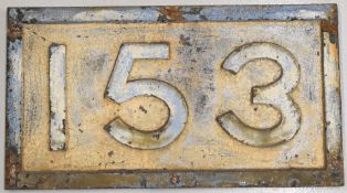London & South Western Railway cast iron 153 bridge plate, length 56cm