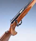 Anschutz Model 1717 .17 HMR bolt-action rifle with chequered semi-pistol grip and forend, raised