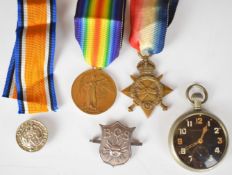 British Army WW1 medal pair comprising 1914/1915 Star and Victory Medal named to 18781 Pte R