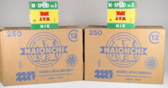 Five-hundred 12 bore Maionchi M-Speed 36g Nickel 4 shot shotgun cartridges, all in original boxes.