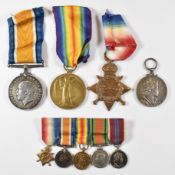 British Army WW1 medal trio comprising 1914-1915 Star, War Medal and Victory Medal named to 2807 Pte