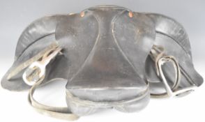 Kes black leather pony saddle