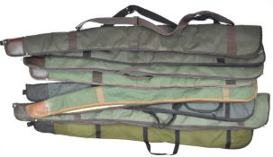 Eight various padded shotgun, rifle or air rifle slips including Bisley.