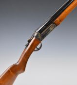 Webley & Scott 12 bore single barrelled ejector shotgun with named lock, semi-pistol grip and 30