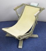 Military aircraft spotters reclining chair with adjustable arms and swivel base, possibly ex WW2