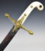 British Cavalry 1850 pattern officer's dress sword with replacement grips, 69cm etched blade, Colley
