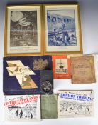 Small collection of militaria including Pertrix No 678 torch, Dutch and French booklets for the