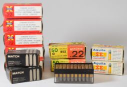Six-hundred .22 RF rifle cartridges including Eley, Aguila and Winchester Expert, all in original