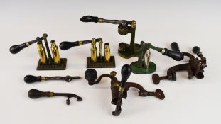 Six cartridge re-loading tools including James Dixon & Sons and G & JW Hawksley 12 and 10 bore