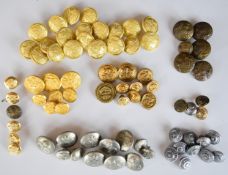 A collection of military and similar buttons including Civil Defence, D Day commemorative and