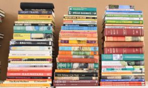 Approximately 80 books relating to railways, including line specific, Ian Allan, narrow gauge and