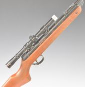 BSA Meteor .22 air rifle with semi-pistol grip, adjustable sight and Nikko Stirling Cadet 4x15