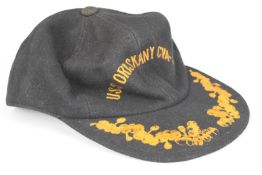 American US Navy USS Oriskany CVA 34 officer's wool peaked baseball cap