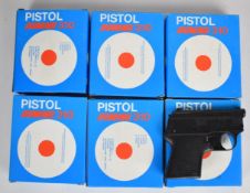 Six SGS Domino 310 starting pistols, all in original boxes.