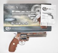 Umarex Colt Python .357 Magnum CTG .177 air pistol with faux wooden grips and adjustable sights,