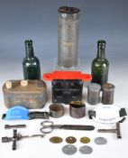 LMS and similar railway collectables to include M.R.Co scissors, carriage keys, LMS carriage power