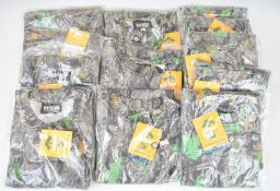 Ten HSF Evolution Camo long sleeved camouflage t-shirts, sizes S-XXL, all unworn in original