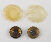 Two WW2 Royal Air Force issue Escape and Evasion compasses, one with protective cover