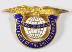 Brass and enamel British Air League of the Empire badge