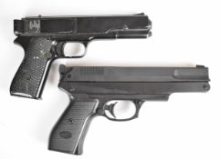 Two .177 air pistols Gamo with named and chequered grips and adjustable sights and Diana G10 with