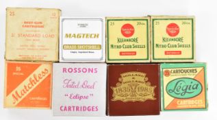 Two-hundred 12 and 20 bore collector's shotgun cartridges including Remington Kleanbore Nitro Club