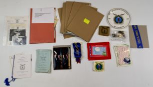 Royal Air Forces Escaping Society ephemera including photographs of laying up of the standard at