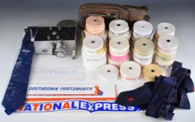 Setright bus ticket machine, by repute ex Cheltenham, together with a quantity of rolls of ticket