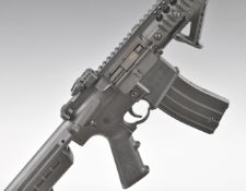 Crosman SBR .177 CO2 assault style air rifle with textured pistol grip, tactical stock, multi-shot