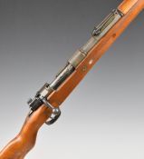 German Mauser K98 7.92 bolt-action rifle with receiver stamped 'bcd 42', adjustable sights, steel