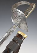 British Army 1897 pattern Infantry officer's sword with George V cypher to decorated shagreen