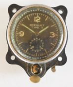 Breguet Type 11 aircraft cockpit clock, with time of trip or similar mechanism, similar in style