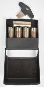A set of five Kral 12 bore shotgun chokes, in fitted case with choke key.