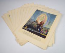 Twelve Royal Air Force WW2 interest prints 'The Men Who Saved The World', by Frank O Salisbury, 24 x