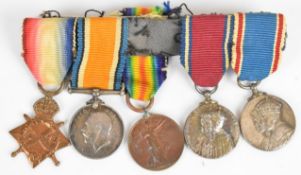 British Army WW1 medal trio comprising 1914/1915 Star, War Medal and Victory Medal named to