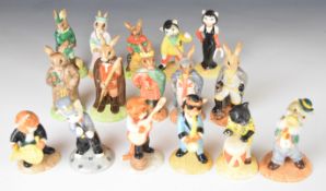 Royal Doulton Bunnykins Robin Hood figures and Beswick Cat Band figures