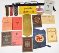 German militaria including shoulder boards, reproduction plaques, framed items etc