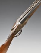John Dickson & Son 12 bore sidelock side by side ejector shotgun with all over fine rose and