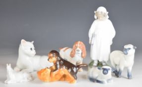 Collection of Copenhagen / Bing and Grondahl figures, tallest 17cm