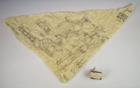 Two British Army illustrated triangular bandages, one after Esmarch, the other by Evans Sons