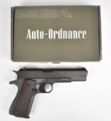 Cybergun Auto-Ordnance 1911 A1 US Army .177 CO2 air pistol with chequered faux wooden grips and