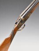Union Armera of Eibar Spain 12 bore side by side sidelock ejector shotgun with engraved locks,